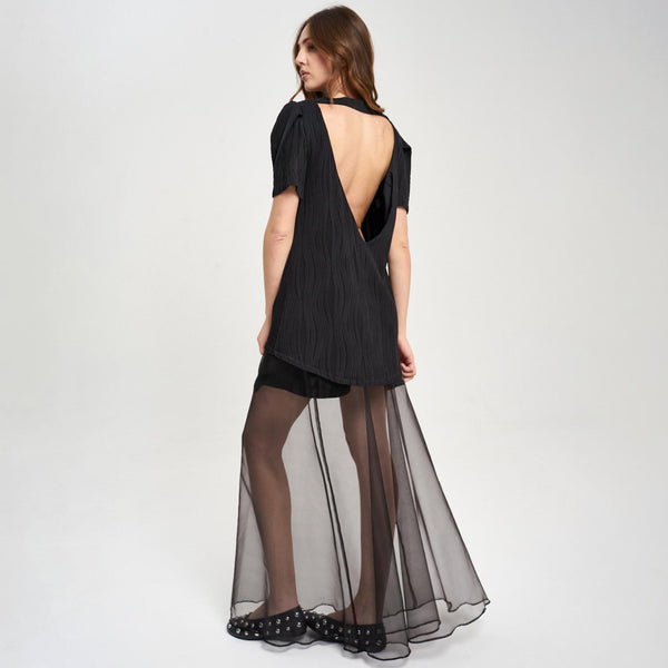 Black Hamsleeve Dress